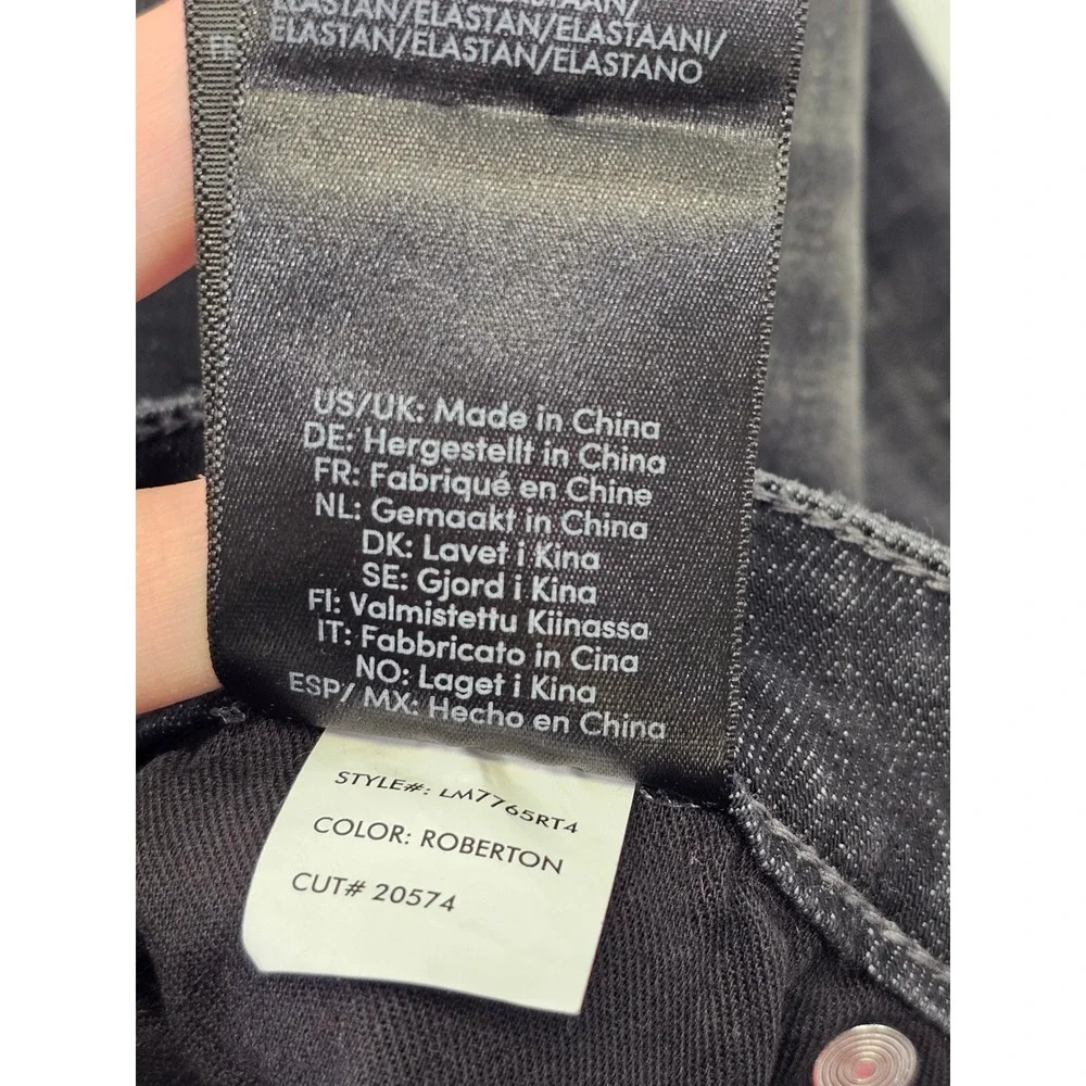 Liverpool LA Womens The High Rise Skinny Jeans Gray Distressed Button Fly Size 6